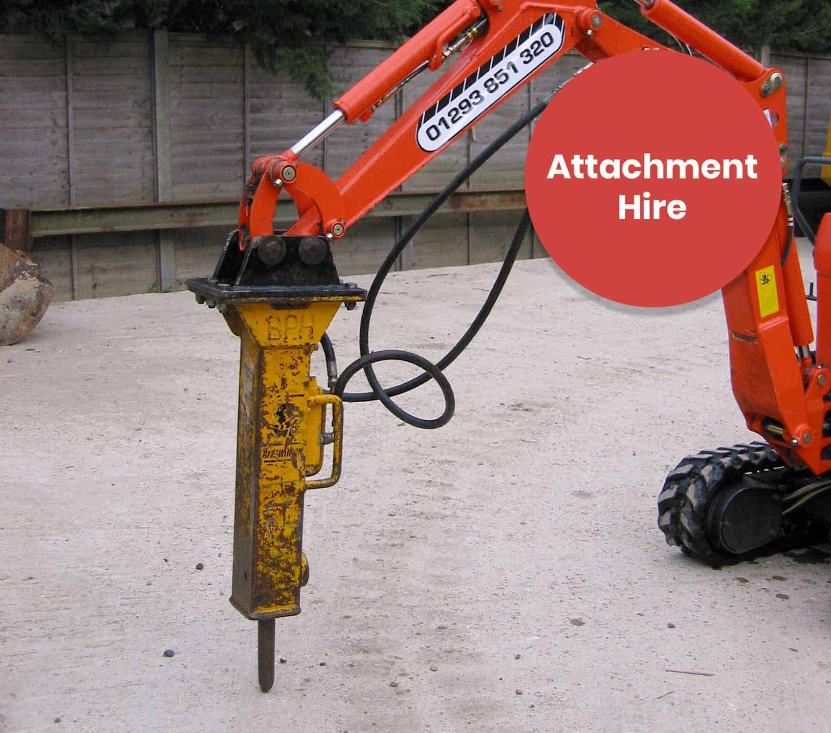 digger attachment hire